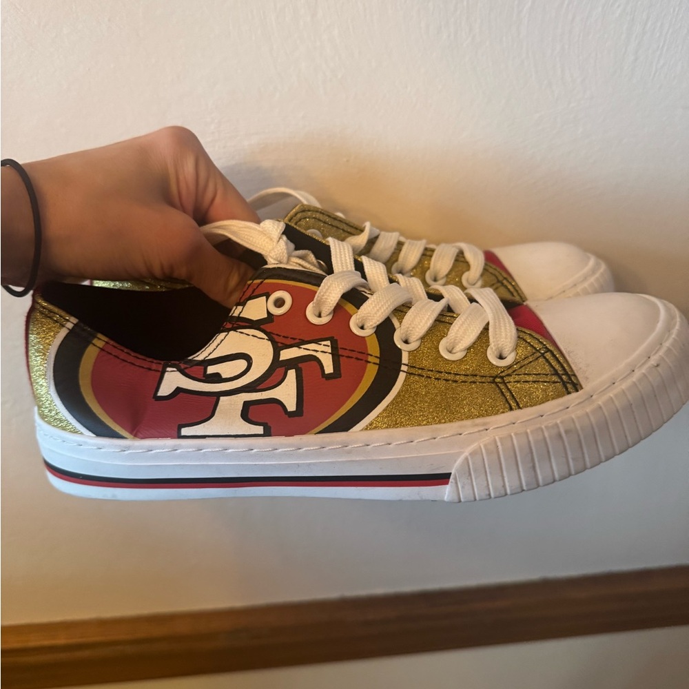 Foco San Francisco 49ers Gold and Red Women's Sneakers size 8